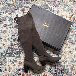 Frye Smoke Julia OTK Boots 7.5